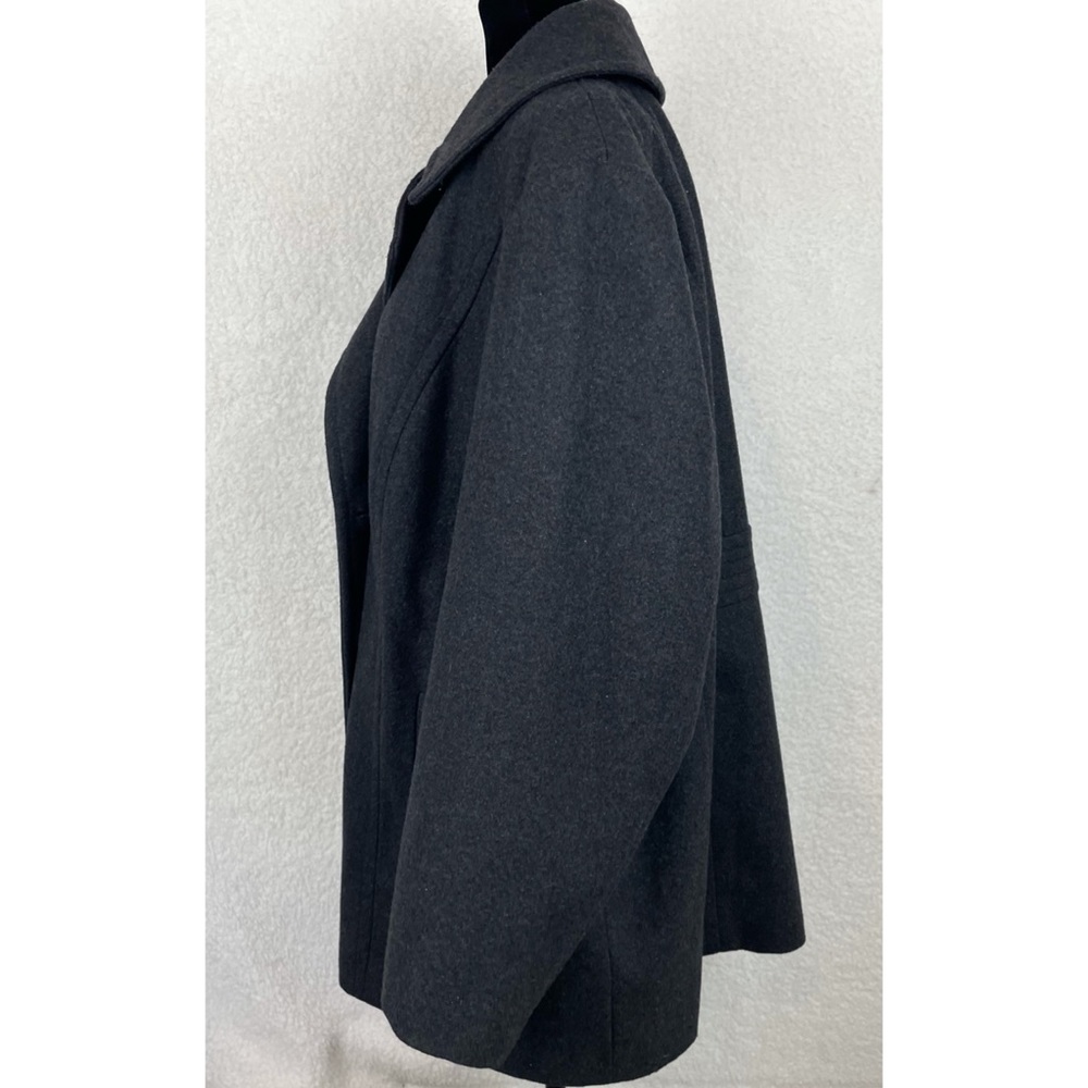 LONDON FOG • Charcoal Wool-Blend Double-Breasted Peacoat, 1X - Picture 4 of 16